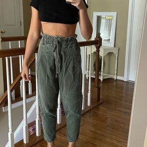 Free People green compass trouser